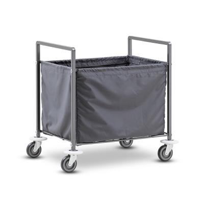 China Square Metal Hotel Style Luggage Cart / Knock Down Chrome Laundry Truck Cart for sale