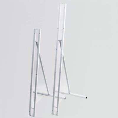 China Foldable Sign Holder Floor Metal Poster Stand Human Shape Banner Digital Display Stand for sale