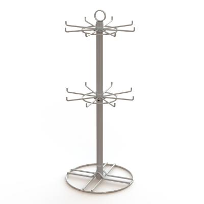 China 2 inch Wire Hooks Spinner Rotating Table top Display Rack Hooks Spinner Metal Table Top Display Stands for sale