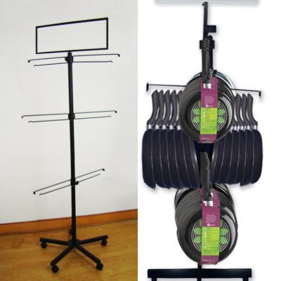 China Multi Angle Hooks 3 Tire Pans Metal Floor Display Stands for sale
