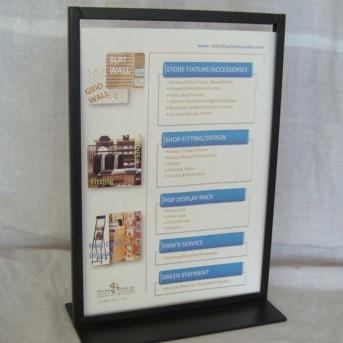 China Easy Portability A4 Durable Metal Tabletop Display Stands for sale