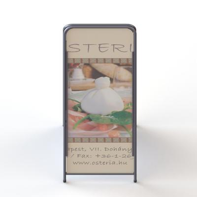 China Metal A Frame Poster Display Stand With Double Sides Collapsible Constructure for sale