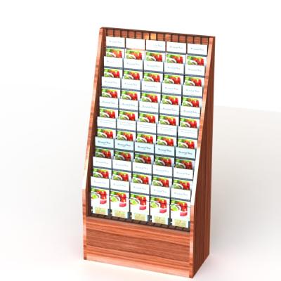 China 11 Tiered Literature Floor Stand MDF And Metal Display Rack For Brochures Holder for sale