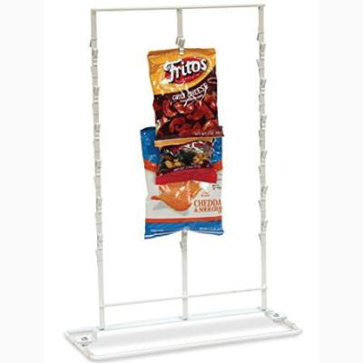 China 3 Strips Snack Potato Chip Clip Rack / Double Sides Food Hanging Chip Clip Display for sale