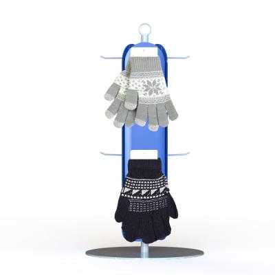 Китай Подгонянный стеллаж для выставки товаров металла перчаток с металлом панели 3 сторон пластиковым закрепляет розничные стеллажи для выставки товаров одежды продается