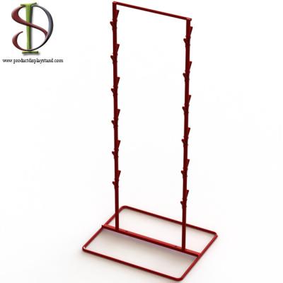 China Double Metal Strips Snack Display Rack With 24 Clip for sale