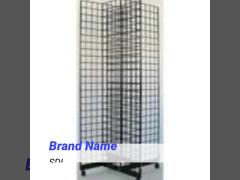 Four Way Metal Wire Retail Display Racks , X Shape Wire Grid Display Stands