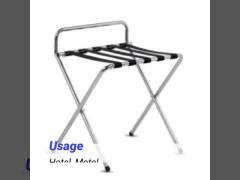 High Gloss Chrome Foldable Hotel Display Stand With Plastic Feet