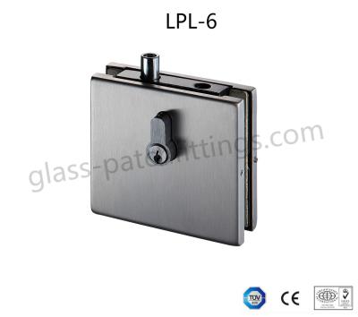 China Centre Patch Lock Frameless Glass Door Patch Fittings Punching Processed With Strike Box for sale