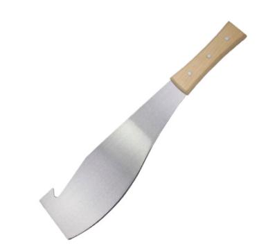 China 2.5mm Blade Sugar Cane Knife High Carbon Steel Silver Polished for sale