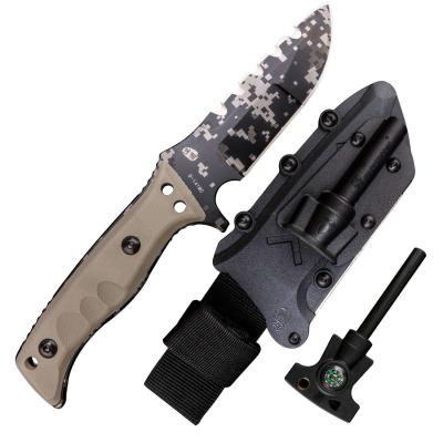 China Ergonomically Military Camouflage Pocket Knife Molybdenum Folding 19.8cm for sale