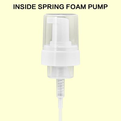 中国 Eco-Friendly Foaming Pump for Hospital Equipment Sleek Design 43/410 40/410 Inside Spring 販売のため