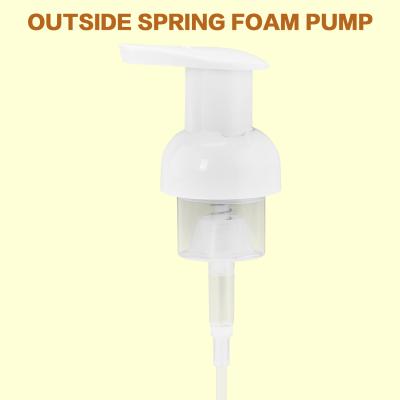 China PET Silicone Gasket Foam Pump For 40mm Inside Outside Spring Core Cosmetic Packaging à venda
