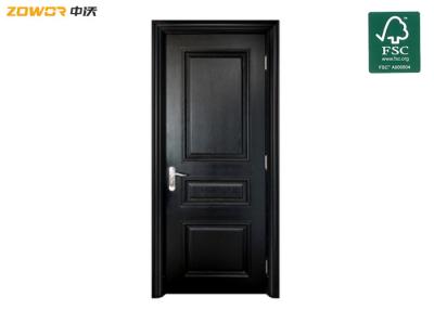 China Solid Core Flush 3 Panel 40mm Thick Plain Wooden Door for sale