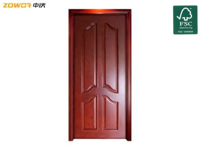 China 4 Panel PU Painting Hinged Pinewood Wooden Interior Doors for sale
