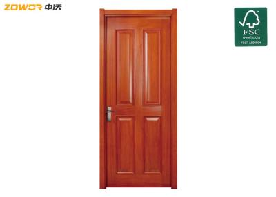 China La PU pintó la puerta de madera del llano de la madera de pino de los 4 paneles en venta