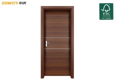 China PVC Finish HDF Thick 45mm Fire Rated Wooden Doors for sale