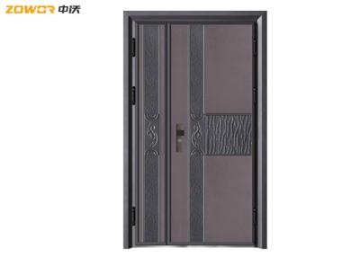 China Wooden Solid 6061 Aluminum Villa Entrance Door 12cm Leaf Thickness for sale