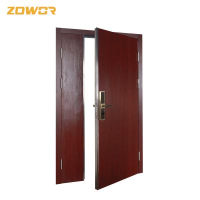 China BS Steel  Fire Rated  door1 Hour With Wired Glass/ RAL Color/ 45mm Thick for sale