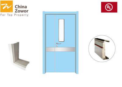 China Red Color 90 minute Rated Steel Insualted Fire Door/ Fire Exterior Doors/ Powder Coated Finish for sale