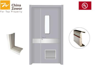 China 5.0 kPa Wind Resistance Single Leaf 90mins Steel Insulated Fire Door for sale