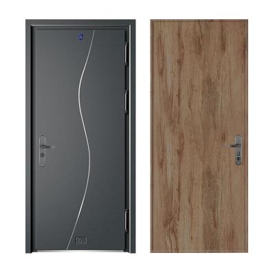 China America style stainless steel door Housing villa wrought iron single and half security steel door for sale