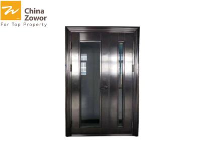 China Customized 1/1.5 Hours Uequal Leaf Stainless Steel Fire Rated Doors With Spy Glass for sale