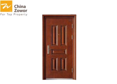 China Red Fire Rated Steel Entry Doors / Wooden Fire Rated Apartment Entry Doors for sale
