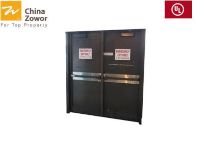 China BS Standard Right Handed Single Swing 1 Hour Fire Rated Metal Door With Glass Insert for sale