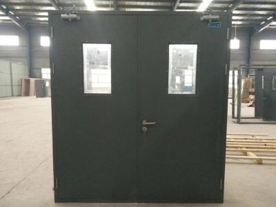 China Steel FD60 Fire Door With Fireproof Glass Color Can Be Customized for sale