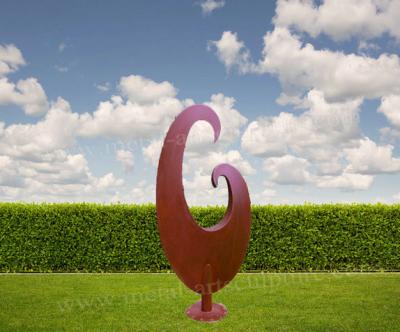 Chine Sculptures en acier en jardin de Corten de conception ronde faite sur commande comme décoration de pelouse à vendre