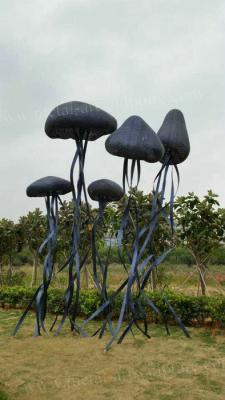 China Landscaping Ideas Metal Jellyfish Modern Sculpture Design As Lawn Decorations for sale