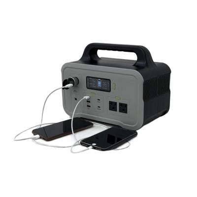 China Outdoor camping portable power station with solar 600W 110V/230V AC for sale