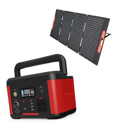 China 500Wh BMS Portable Battery Power Station With Solar Panel 500W for sale