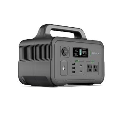 China 626Wh Lithium Outdoor Portable Power Station 600W 500W For Home Emergency à venda