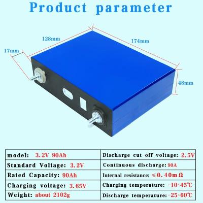 China 3.2v 90ah Rechargeable Lithium Phosphate Cell Lithium 3.2 V Cells For Electric Vehicles for sale