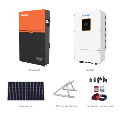 China 5kw 10kw 15kw Solar Energy System Home Hybrid Solar Power System Complete Kit Shenzhen à venda