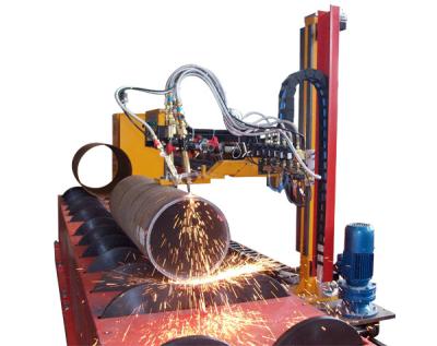 China Pressure Vessel Building CNC Laser Tube Cutter , 1250mm CNC Plasma Pipe Cutting Machine for sale