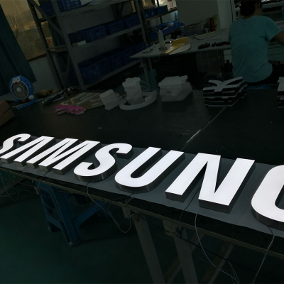 China Front Lit Led Stainless Steel Sign 12VDC 3D Light Up Letters for sale
