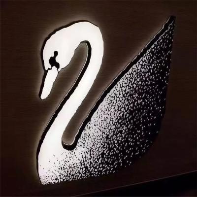 China Shopfront conduziu o negócio acrílico Logo Sign High Brightness Light acima da placa do sinal à venda