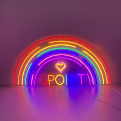 China 10cm To 100cm 3D Letters Rainbow LED Neon Sign P33 Large Neon Bar Signs for sale