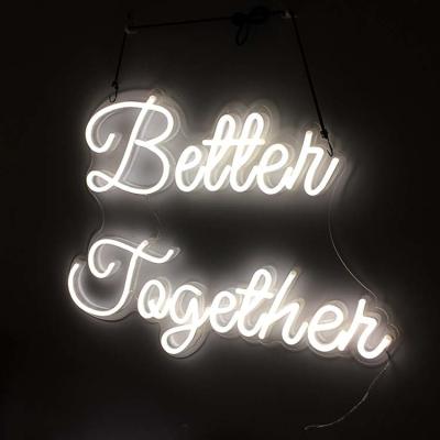 China White Color LED Neon Sign Better Together 12VDC for sale