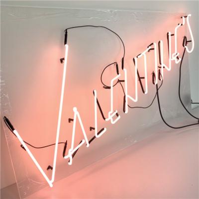 China Red pink Valentines Tattoo Neon Sign Board For Home Bar 7.5kv for sale