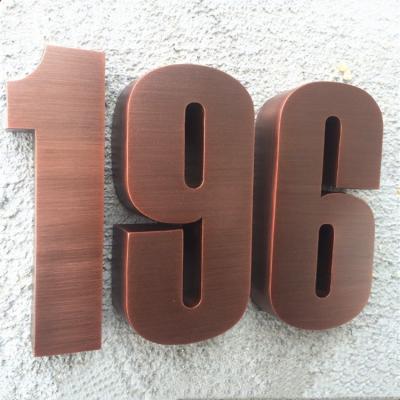 China Steel House Vintage Metal Letters And Numbers Signs Anti Acid UL for sale