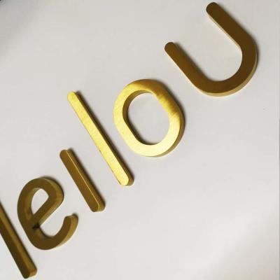 China OEM ODM Cosmetics Store Metal Letter Sign Fabricated Outdoor for sale