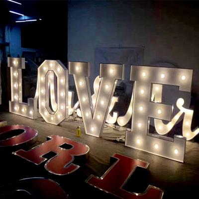China Led Bulb 3ft 4ft Marquee Letter Sign Wedding Love Letters for sale