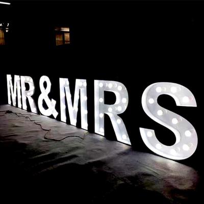 China Wedding Decor Marquee Letter Sign Metal Painted CE ROHS for sale