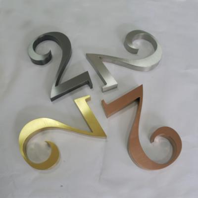 China Sinal de aço inoxidável da letra 3D do ouro com números excelentes das letras do metal dos revestimentos à venda
