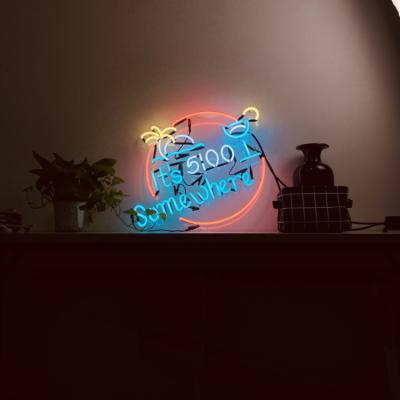 China Acrylic Customized Neon Light Box Sign Pink Cocktail Waterproof for sale