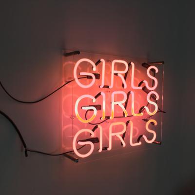China Pink Personalized Neon Light Letters Girls Girls Girls 7.5kv Home Decor for sale